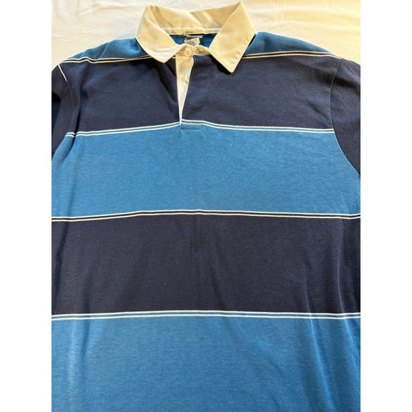 Royal Knight Other - Vintage Royal Knight Mens Striped Rugby Shirt Blue Long Sleeve Made in USA M